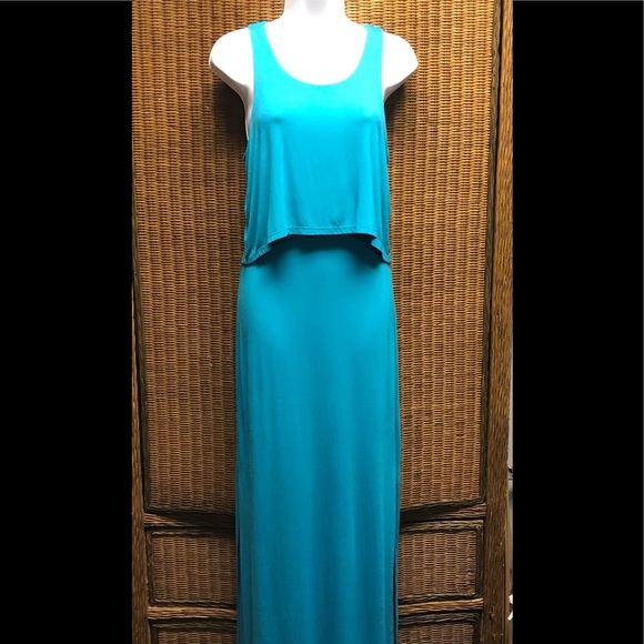 💜3/$15 SALE💜MOSSIMO AQUA BLUE MAXI - Picture 1 of 12